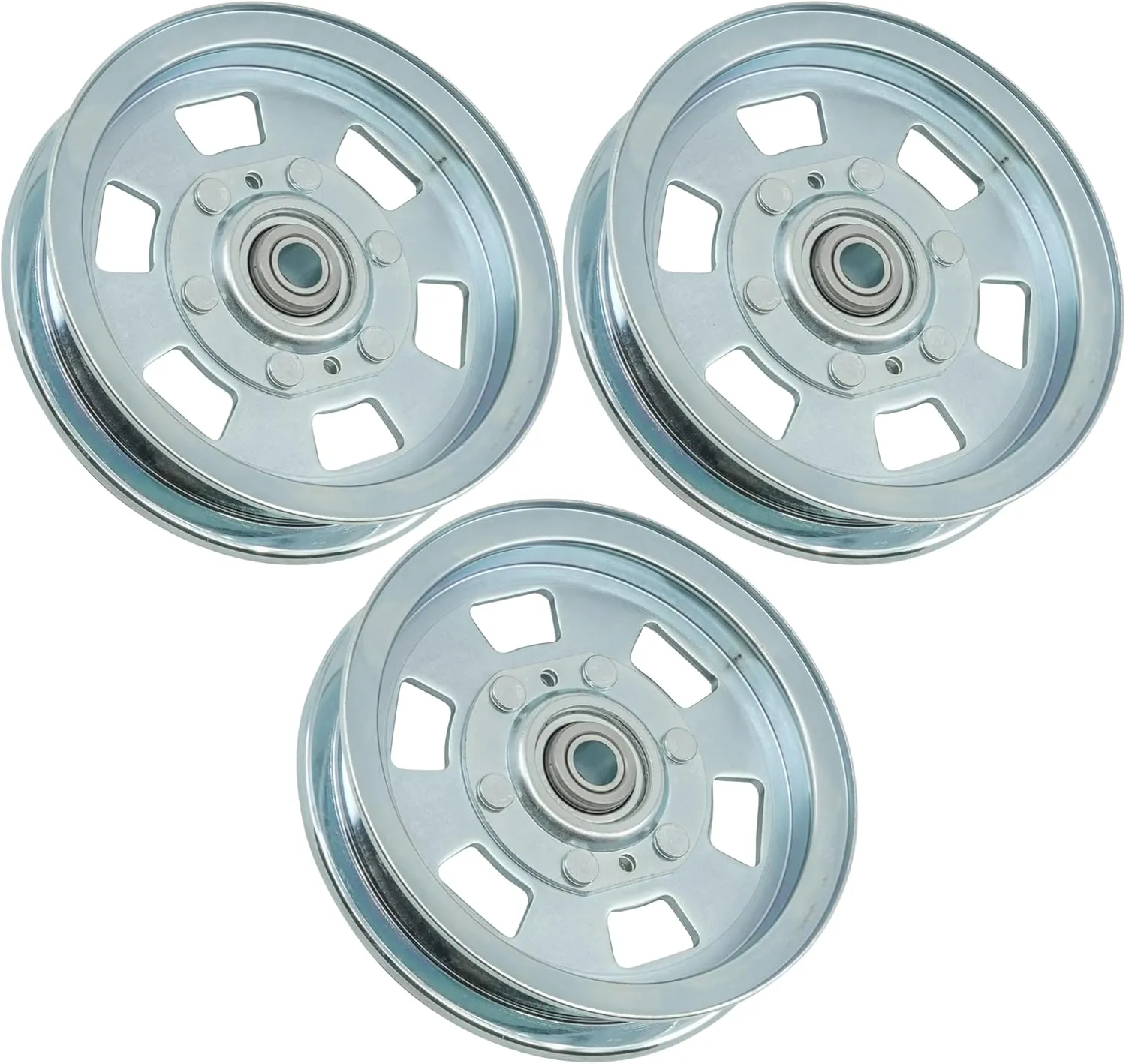 Caltric Flat Idler Pulley Compatible with Bad Boy MZ Series 48" 54" Deck QTY 3