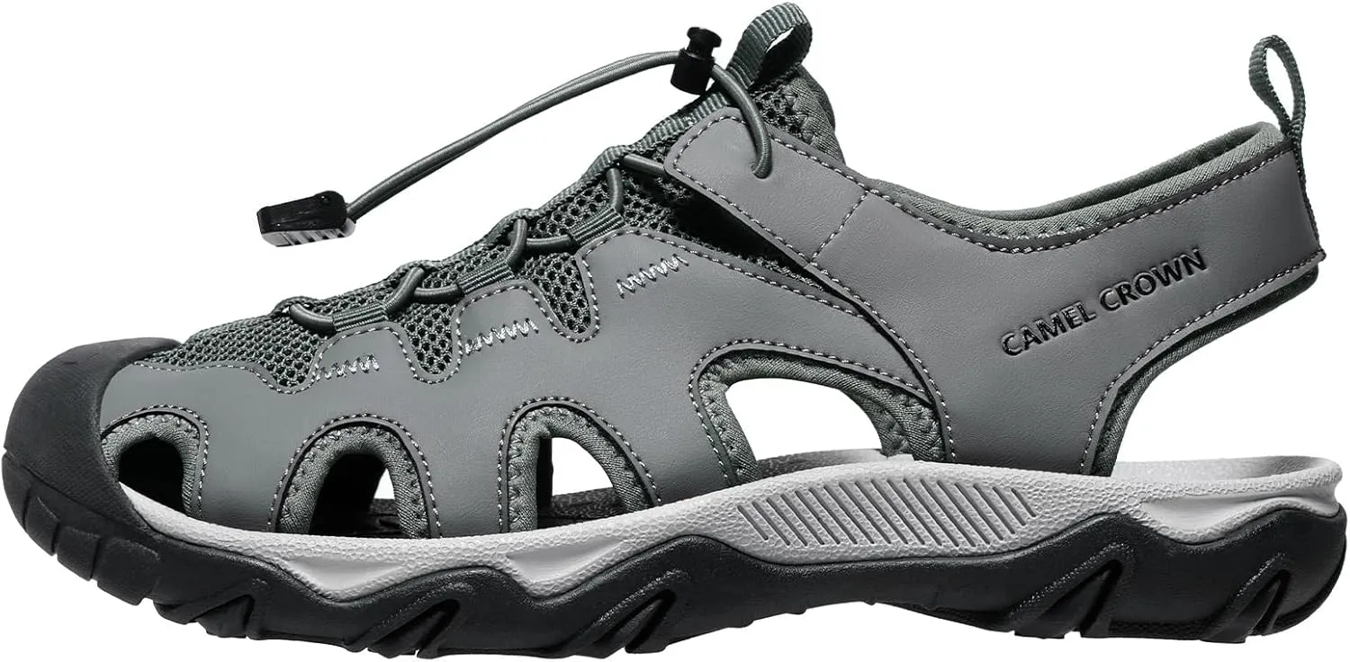 CAMEL CROWN Men's Hiking Sandals Anti-Slipping Athletic Water Shoes with Arch Support Closed Toe Outdoor Summer Camping Sandal for Beach