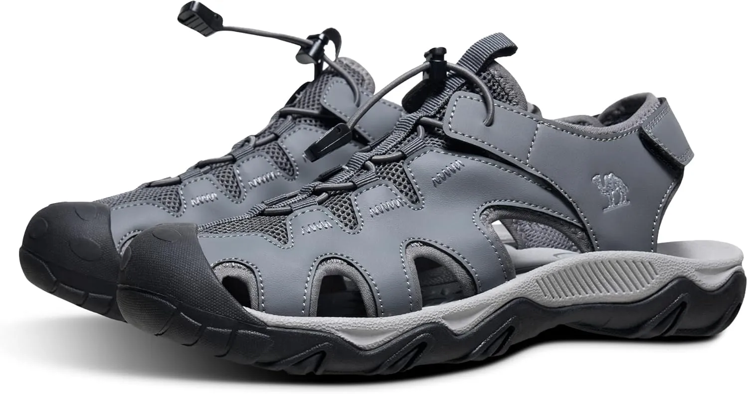 CAMEL CROWN Men's Hiking Sandals Anti-Slipping Athletic Water Shoes with Arch Support Closed Toe Outdoor Summer Camping Sandal for Beach