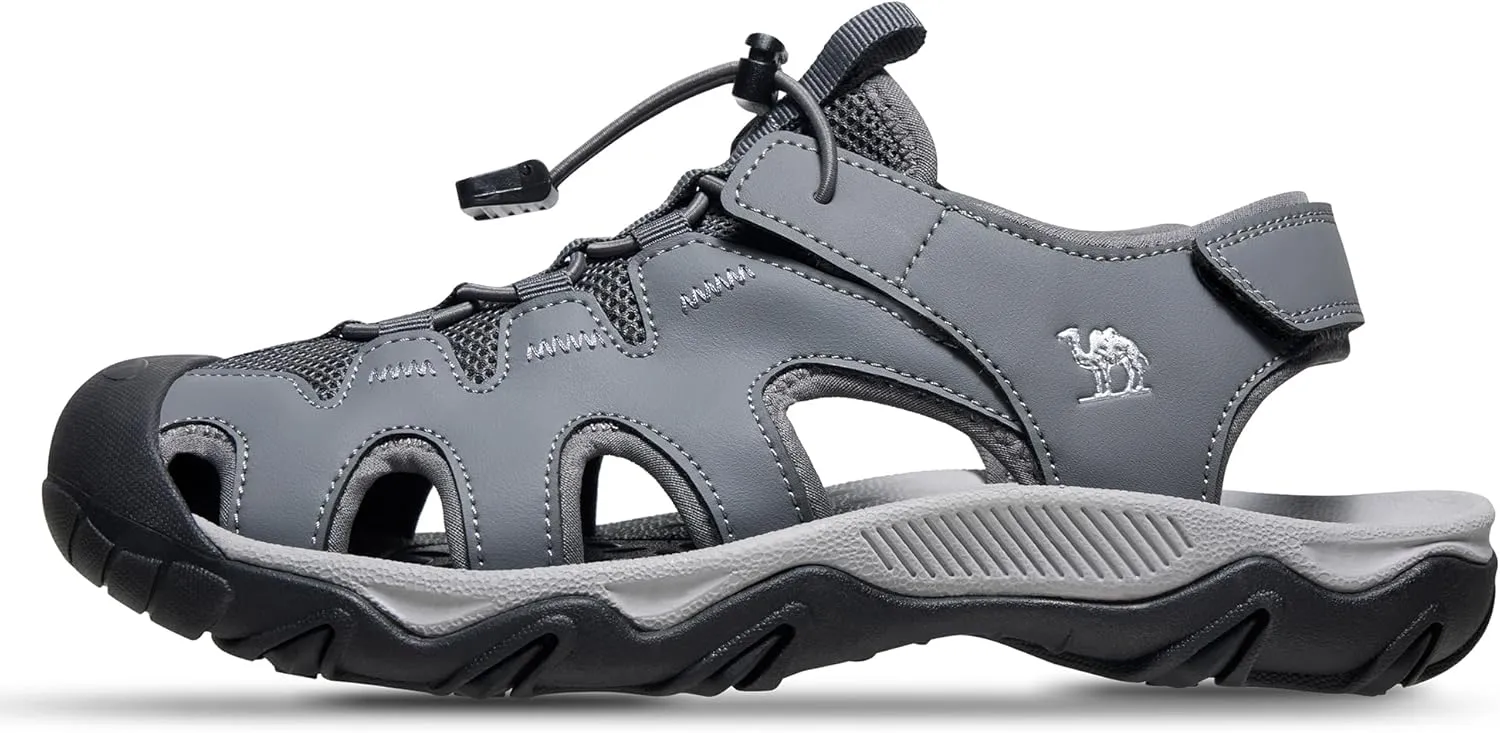 CAMEL CROWN Men's Hiking Sandals Anti-Slipping Athletic Water Shoes with Arch Support Closed Toe Outdoor Summer Camping Sandal for Beach