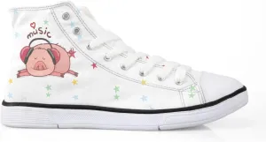 Canvas Shoes for Women High Top Canvas Sneakers Teens Girls Novelty Animal Print Sports Shoes Lightweight Lace ups Casual Walking Shoes