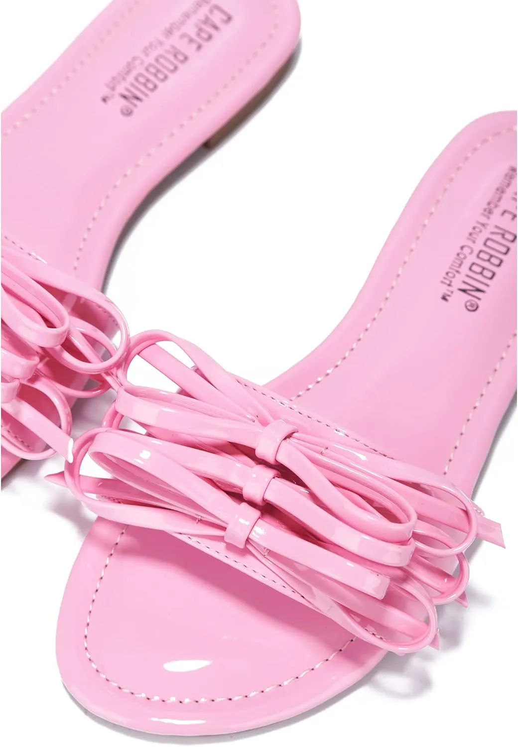 Cape Robbin LeMoney Jelly Flips Flops Sandals for Women, Flat Slides Womens Mules Slip On Shoes