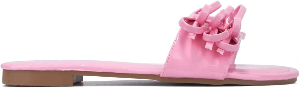Cape Robbin LeMoney Jelly Flips Flops Sandals for Women, Flat Slides Womens Mules Slip On Shoes