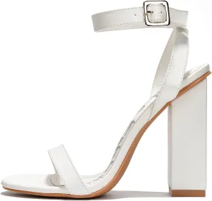 Cape Robbin Maria-7 Seller Lucite Clear Perspex Glitter Block Heel Sandals Black