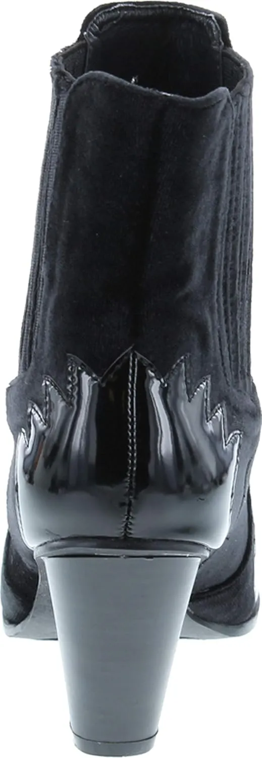 Cape Robbin Women Mixed Media Pointy Toe Flame Pattern Cowboy Bootie HJ88
