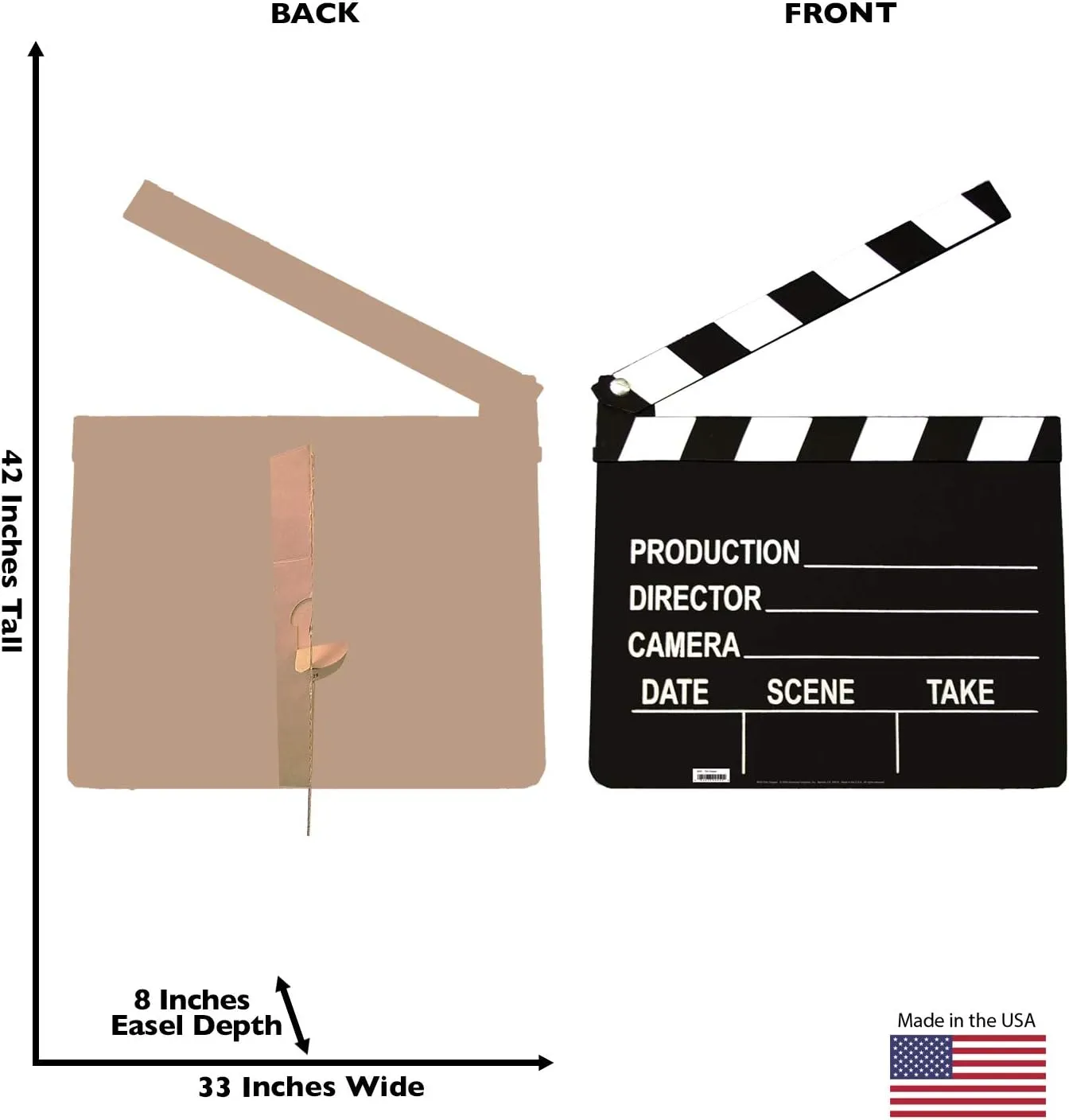 Cardboard People Film Clapper Life Size Cardboard Cutout Standup