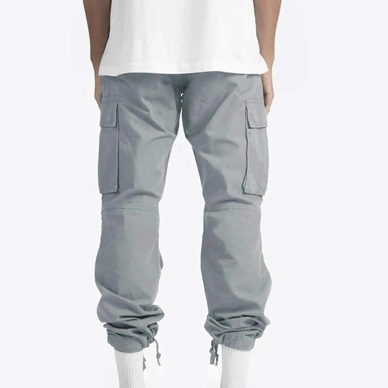 Cargo Pants for Men Casual Baggy Utility Work Hiking Joggers Relax Fit Big and Tall Trousers with Multi Pockets