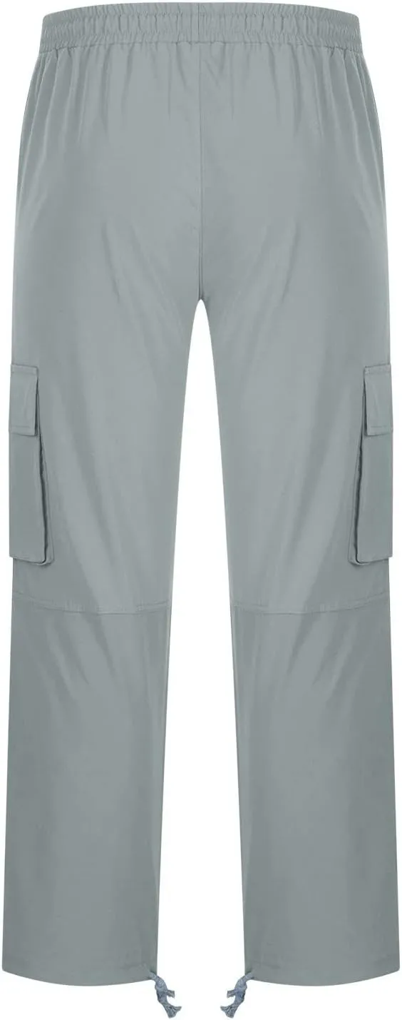 Cargo Pants for Men Casual Baggy Utility Work Hiking Joggers Relax Fit Big and Tall Trousers with Multi Pockets