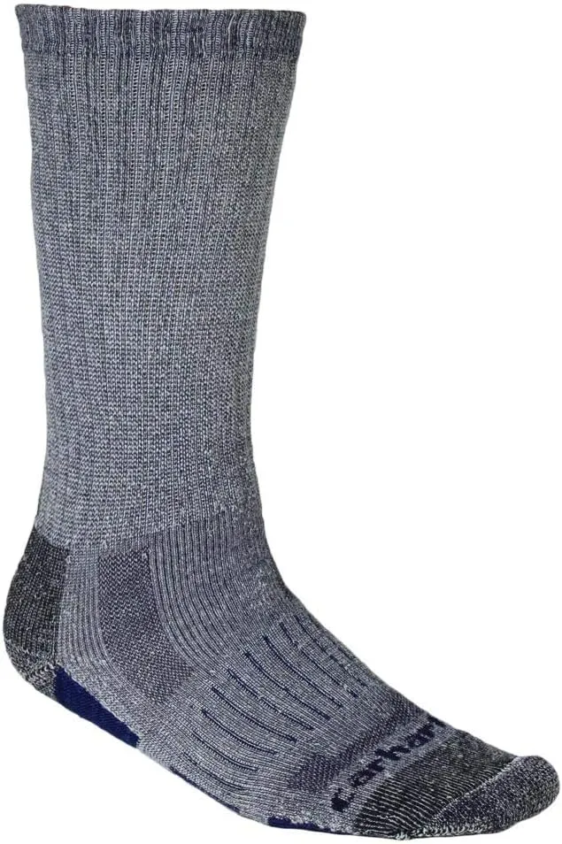 Carhartt Men's Midweight Synthetic-Wool Blend Sock 2 Pack