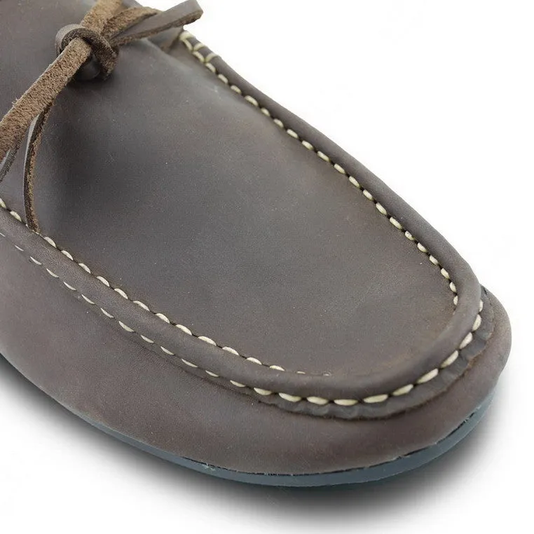 Casualist Lace Leather Loafer Dark Natural Nubuck