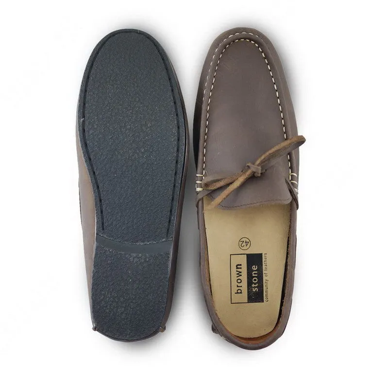 Casualist Lace Leather Loafer Dark Natural Nubuck
