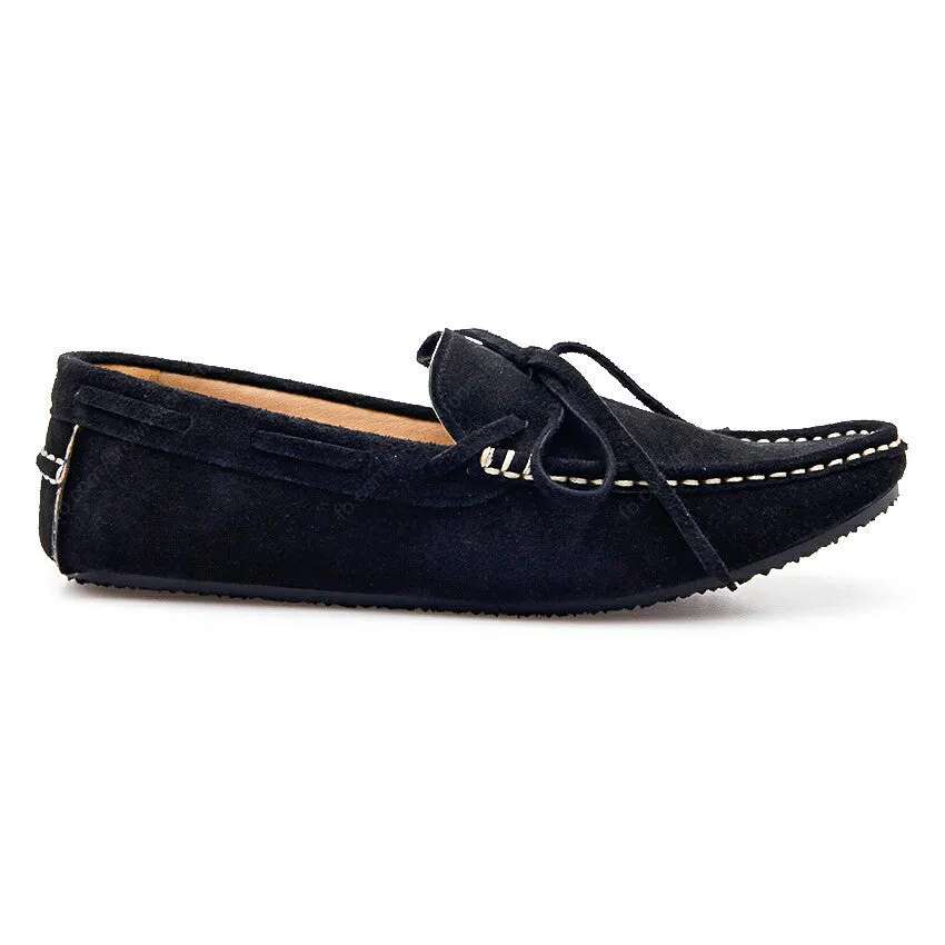 Casualist Lace Leather Loafer Suede Black