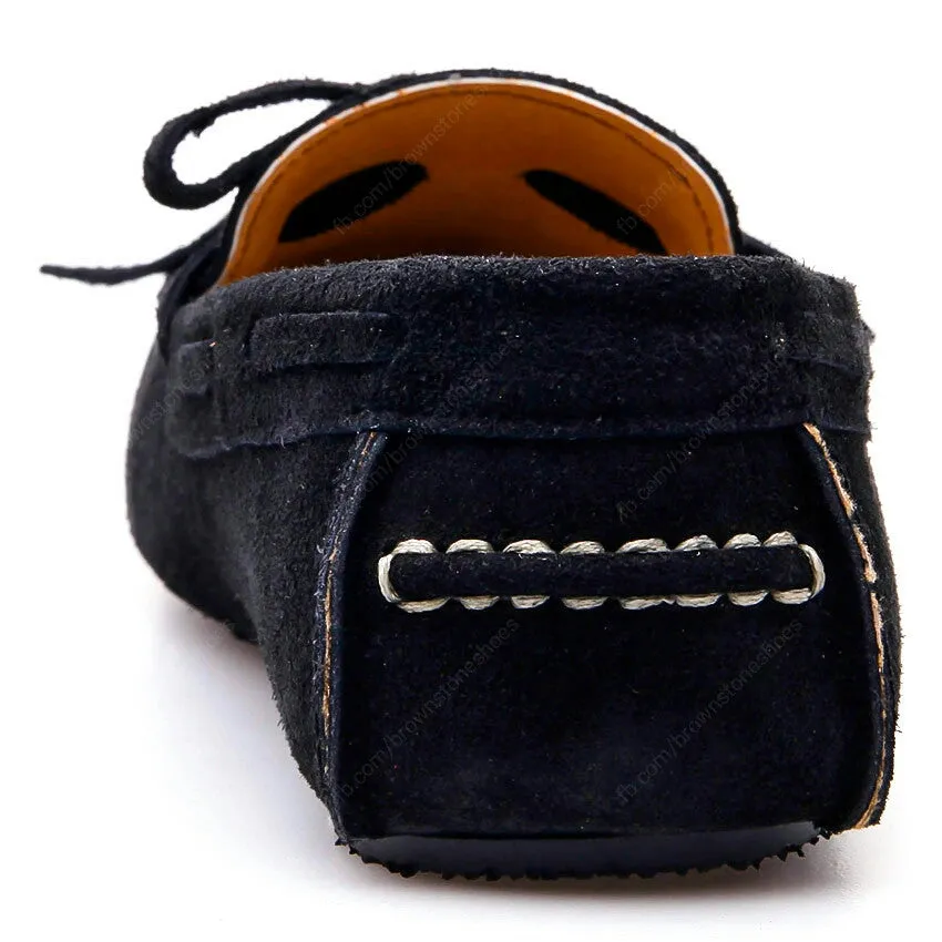 Casualist Lace Leather Loafer Suede Black