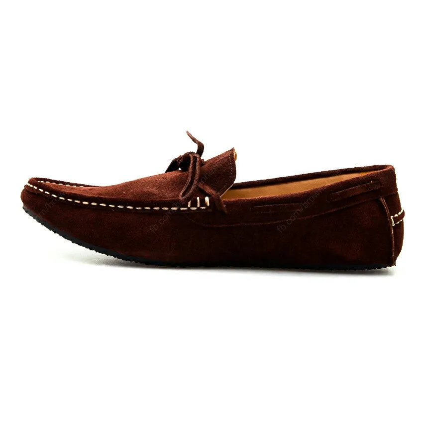 Casualist Lace Leather Loafer Suede Dark Brown