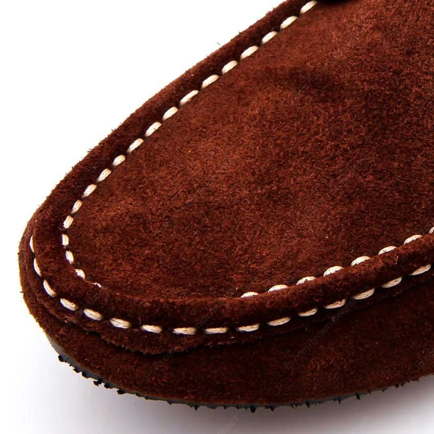 Casualist Lace Leather Loafer Suede Dark Brown