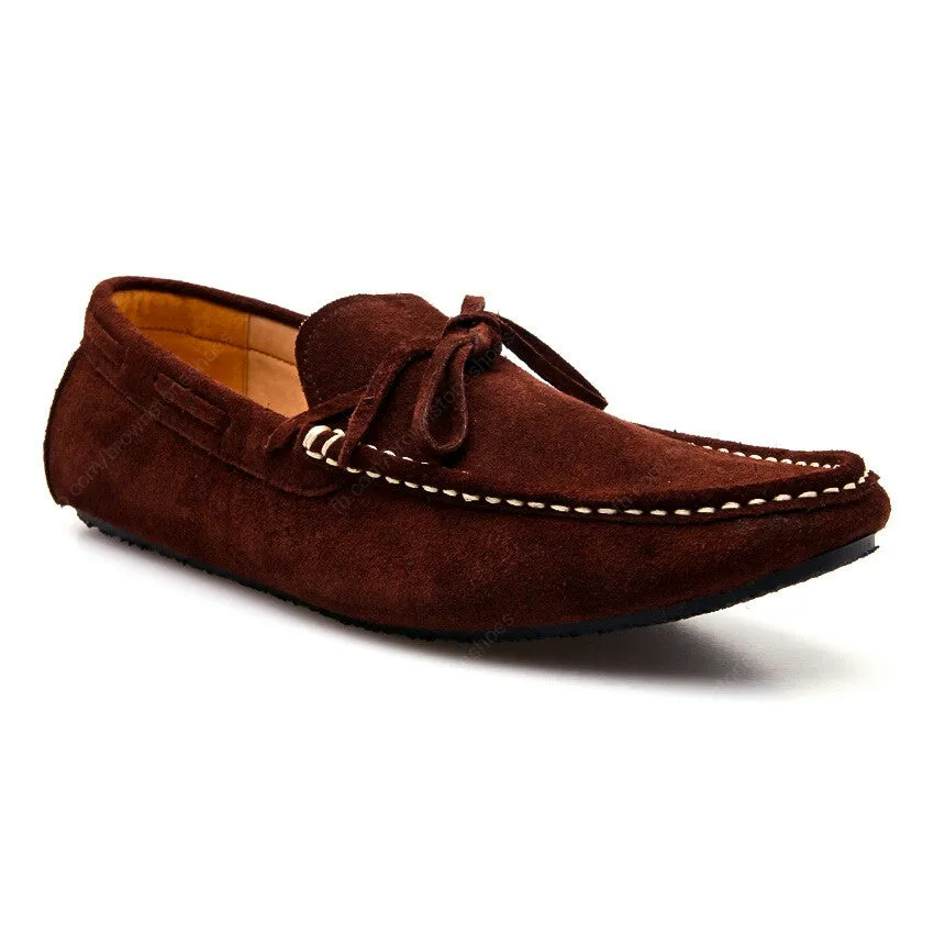Casualist Lace Leather Loafer Suede Dark Brown