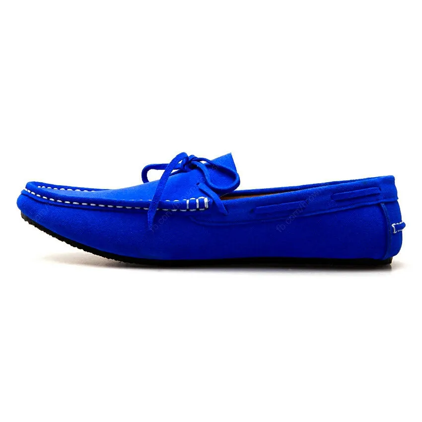 Casualist Lace Leather Loafer Suede Neon Blue