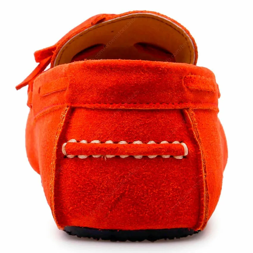 Casualist Lace Leather Loafer Suede Squeeze Orange