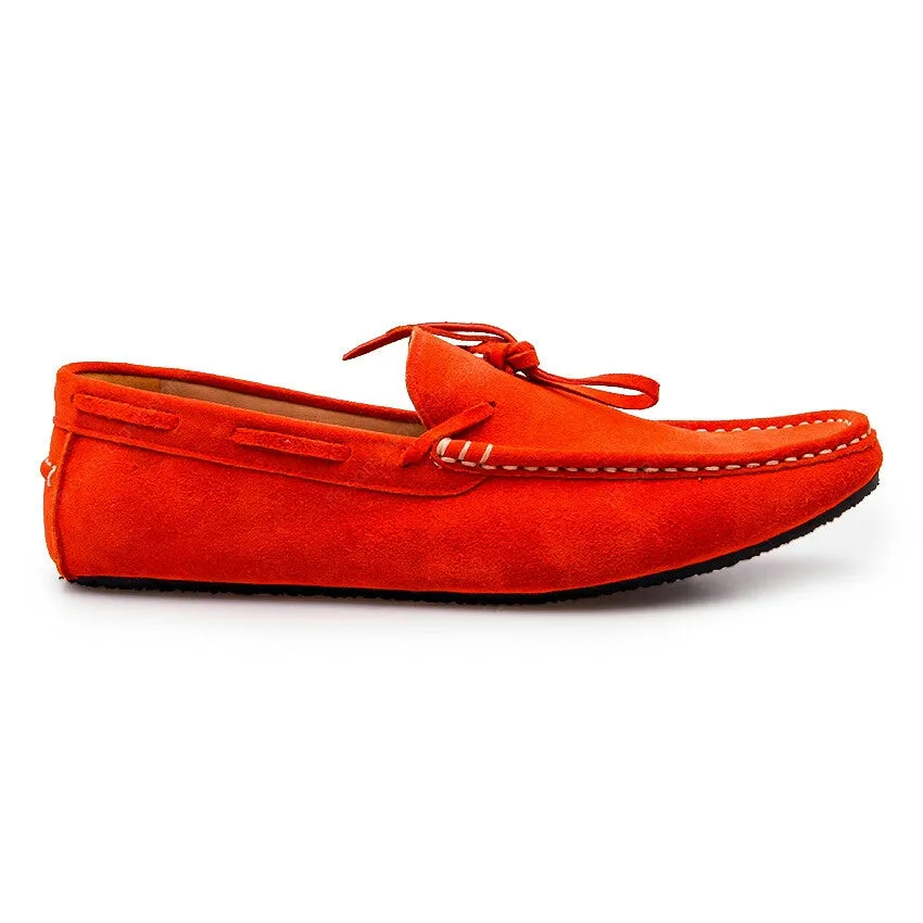 Casualist Lace Leather Loafer Suede Squeeze Orange