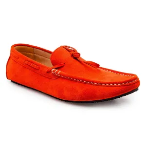 Casualist Lace Leather Loafer Suede Squeeze Orange