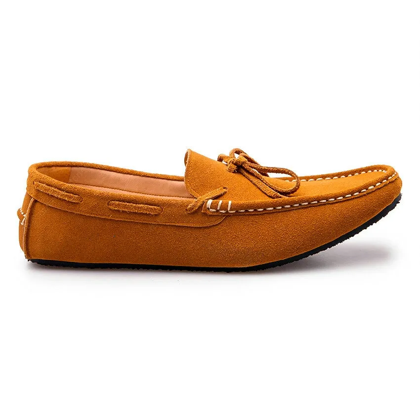Casualist Lace Leather Loafer Suede Tan