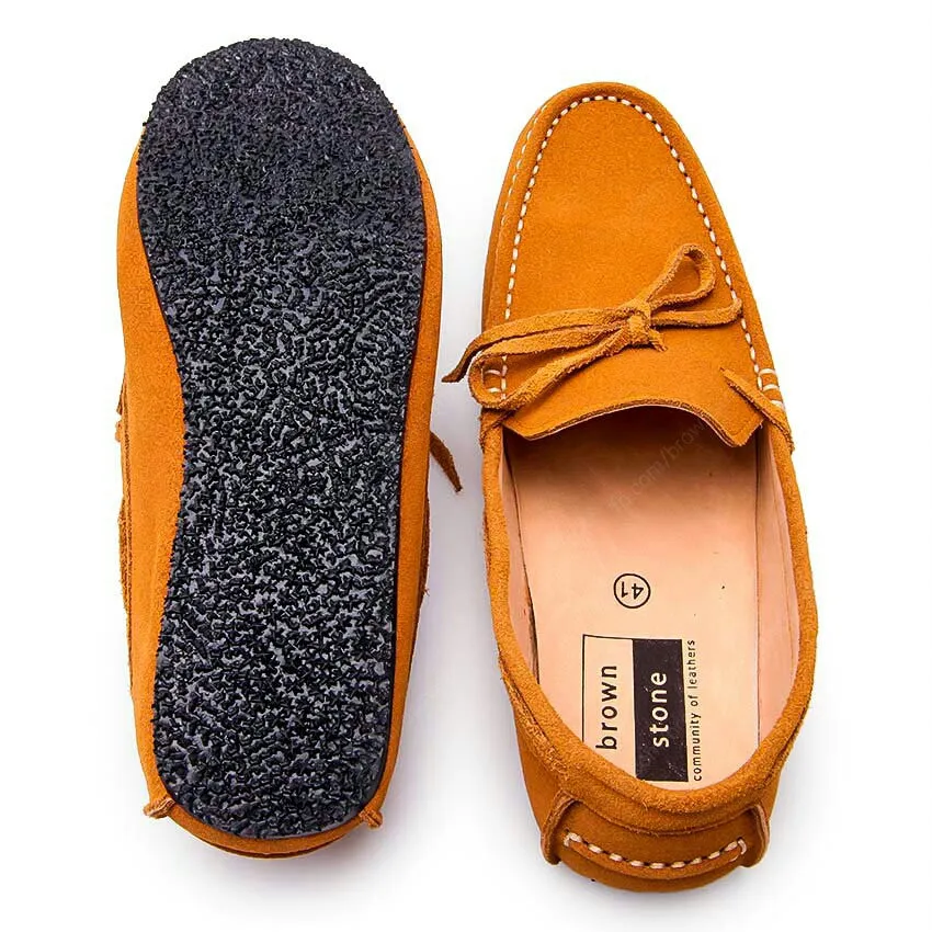 Casualist Lace Leather Loafer Suede Tan