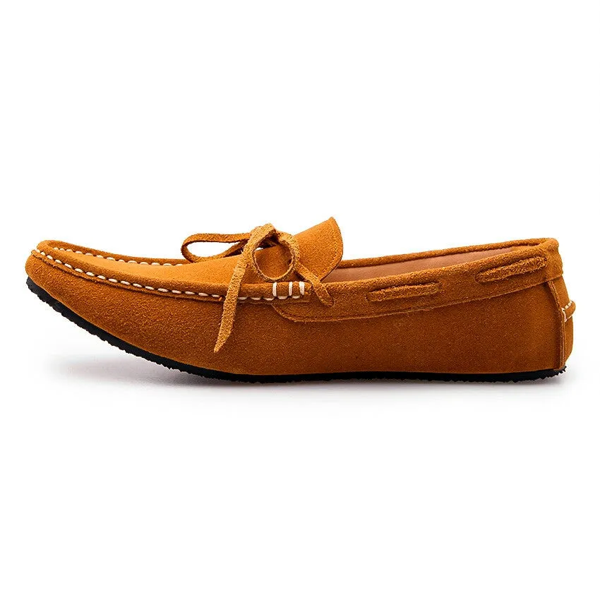 Casualist Lace Leather Loafer Suede Tan