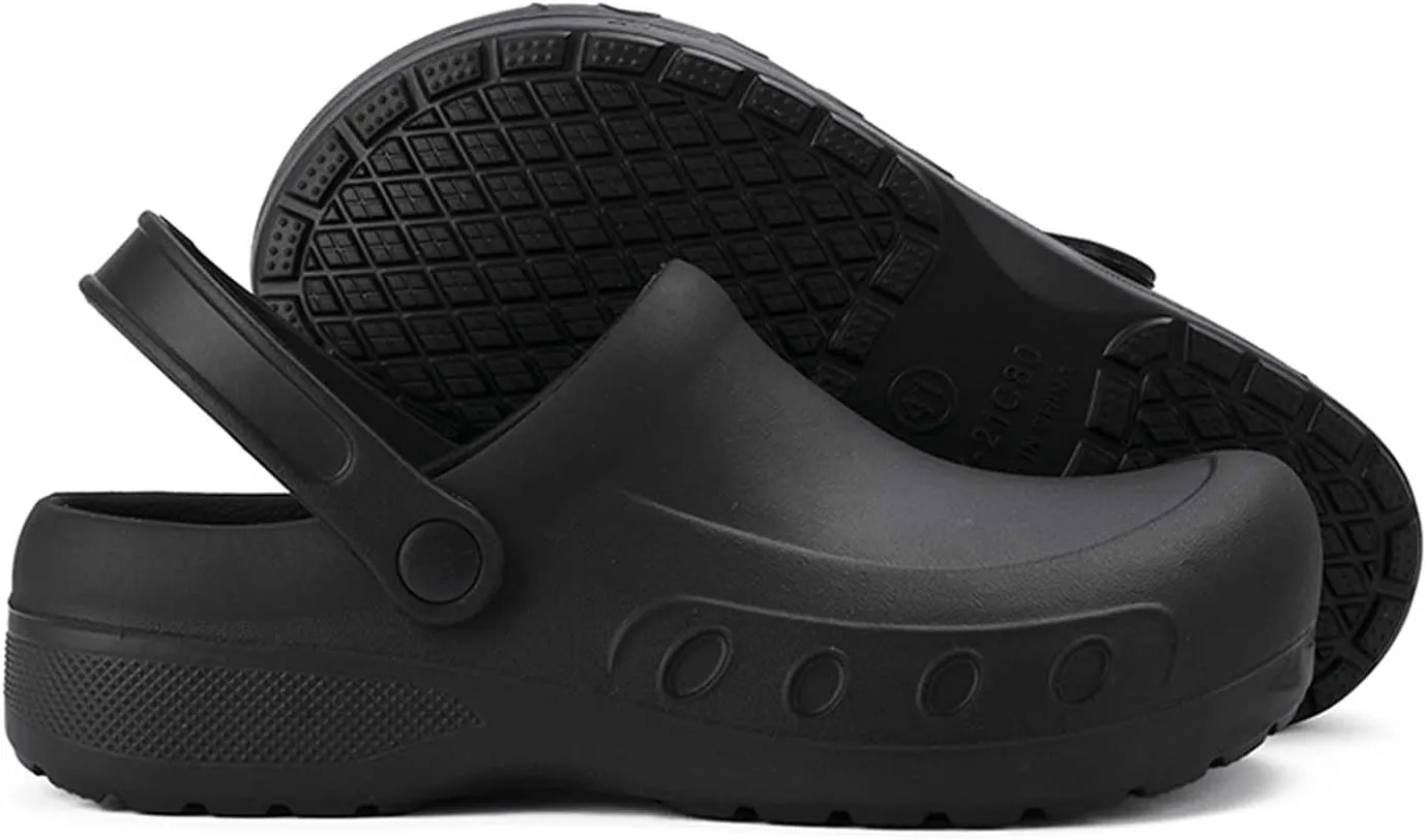 CERYTHRINA Men's Slip Resistant Work Clogs | Chef Clogs | Work Shoes