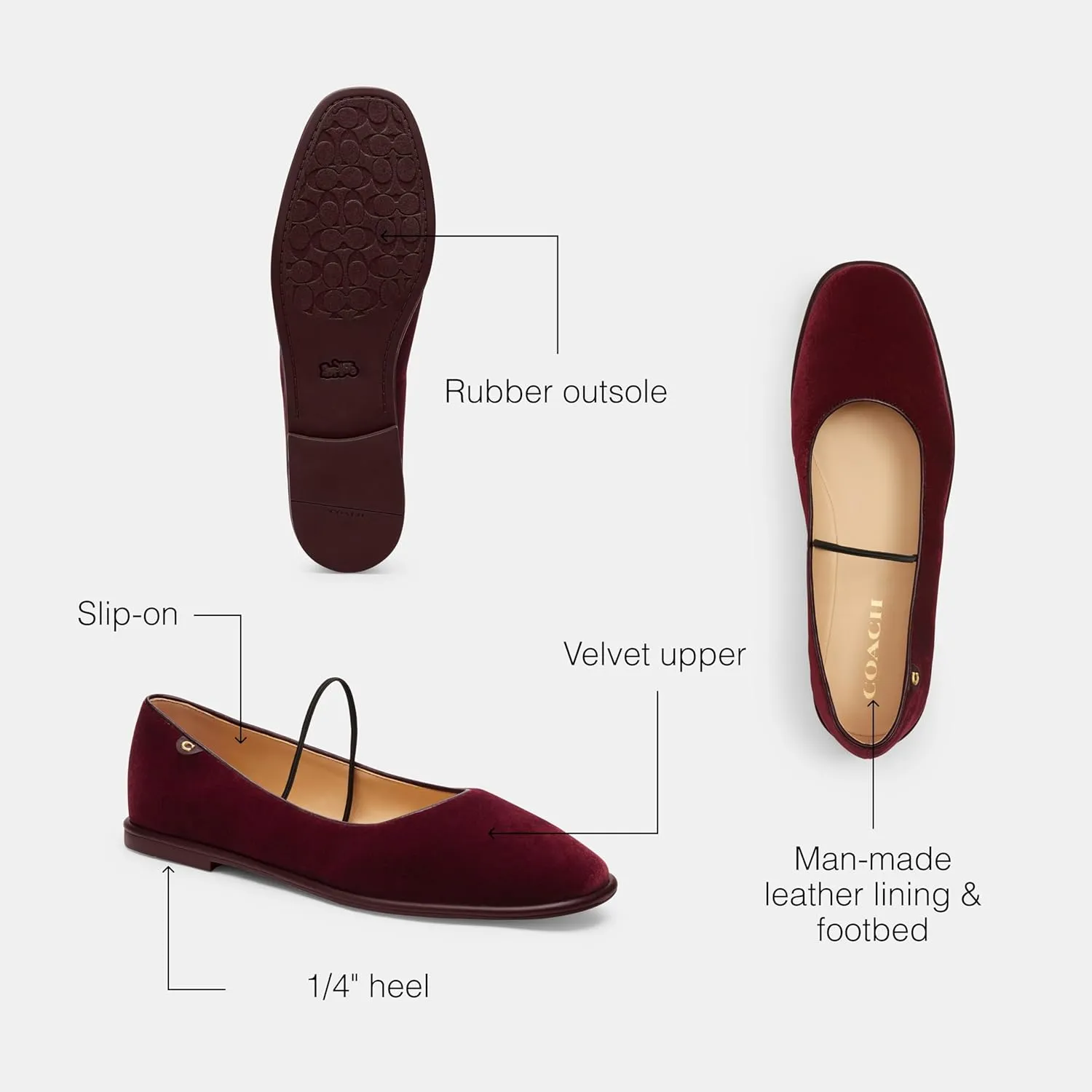 Coach Women's Emilia Mary Jane Ballet Flat