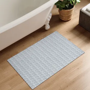Collive Small Bathroom Rug - 2x3 Washable Entryway Doormat, Blue Woven Cotton Area Rug for Farmhouse Kitchen, Boho Bedroom Entrance, Front Door