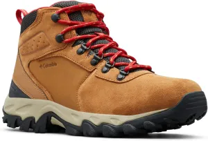 Columbia Men's Newton Ridge Plus II Suede Waterproof, 2024 Elk/Mountain Red, 9
