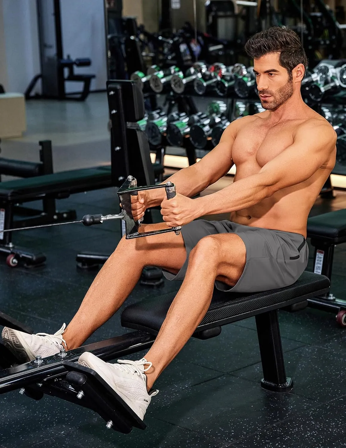 COOFANDY Men's Gym Workout Athletic Shorts Running Jogger Quick Dry Lightweight Shorts with Zipper Pockets