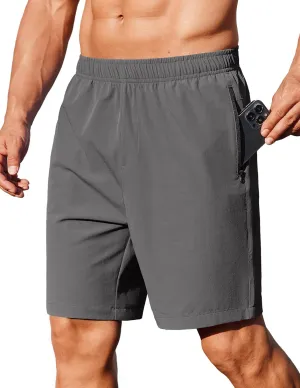 COOFANDY Men's Gym Workout Athletic Shorts Running Jogger Quick Dry Lightweight Shorts with Zipper Pockets