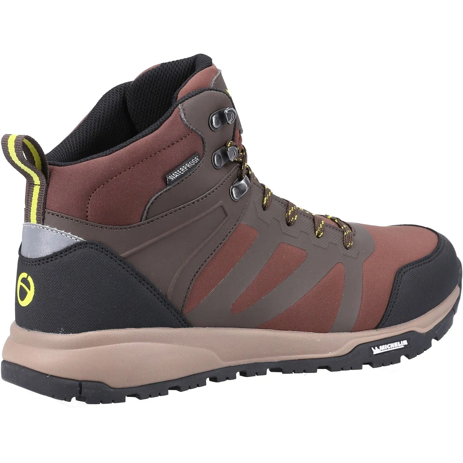Cotswold Kingham Mid Recycled Plastic Synthetic Pu Men's Brown Hiking Boots