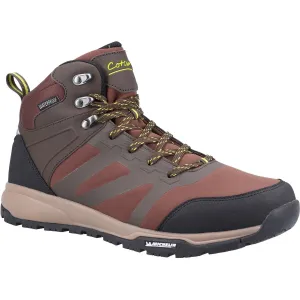 Cotswold Kingham Mid Recycled Plastic Synthetic Pu Men's Brown Hiking Boots