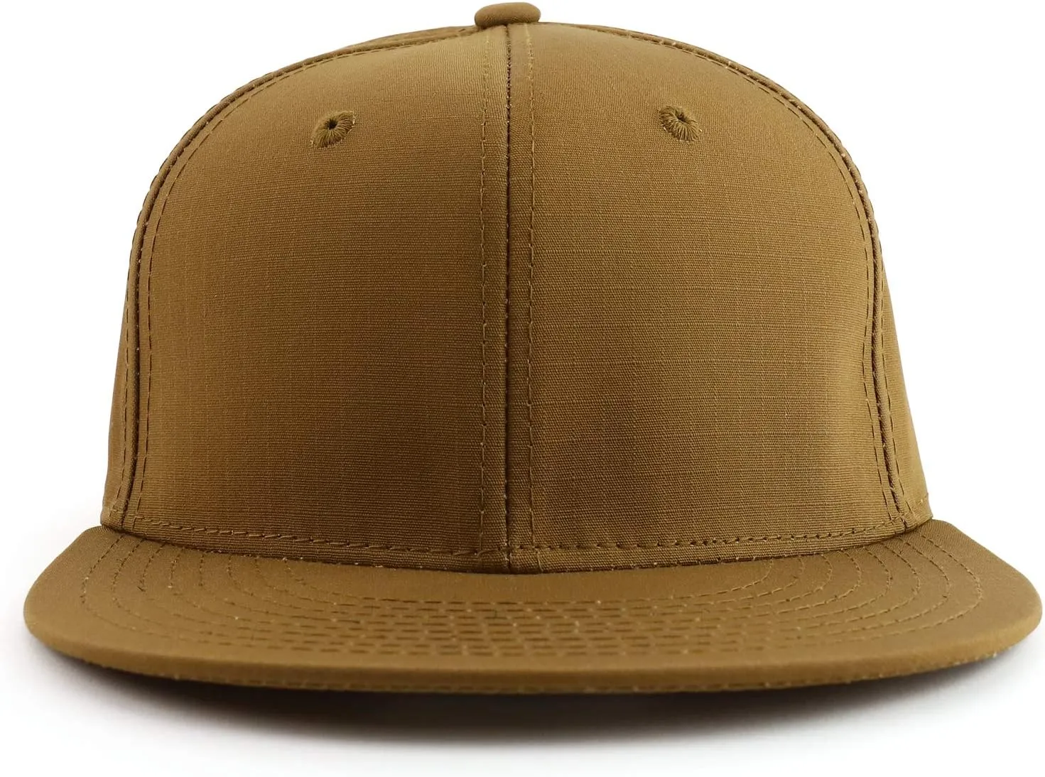 Cotton Ripstop Flatbill High Profile Snapback Baseball Cap