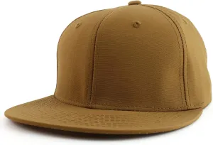 Cotton Ripstop Flatbill High Profile Snapback Baseball Cap