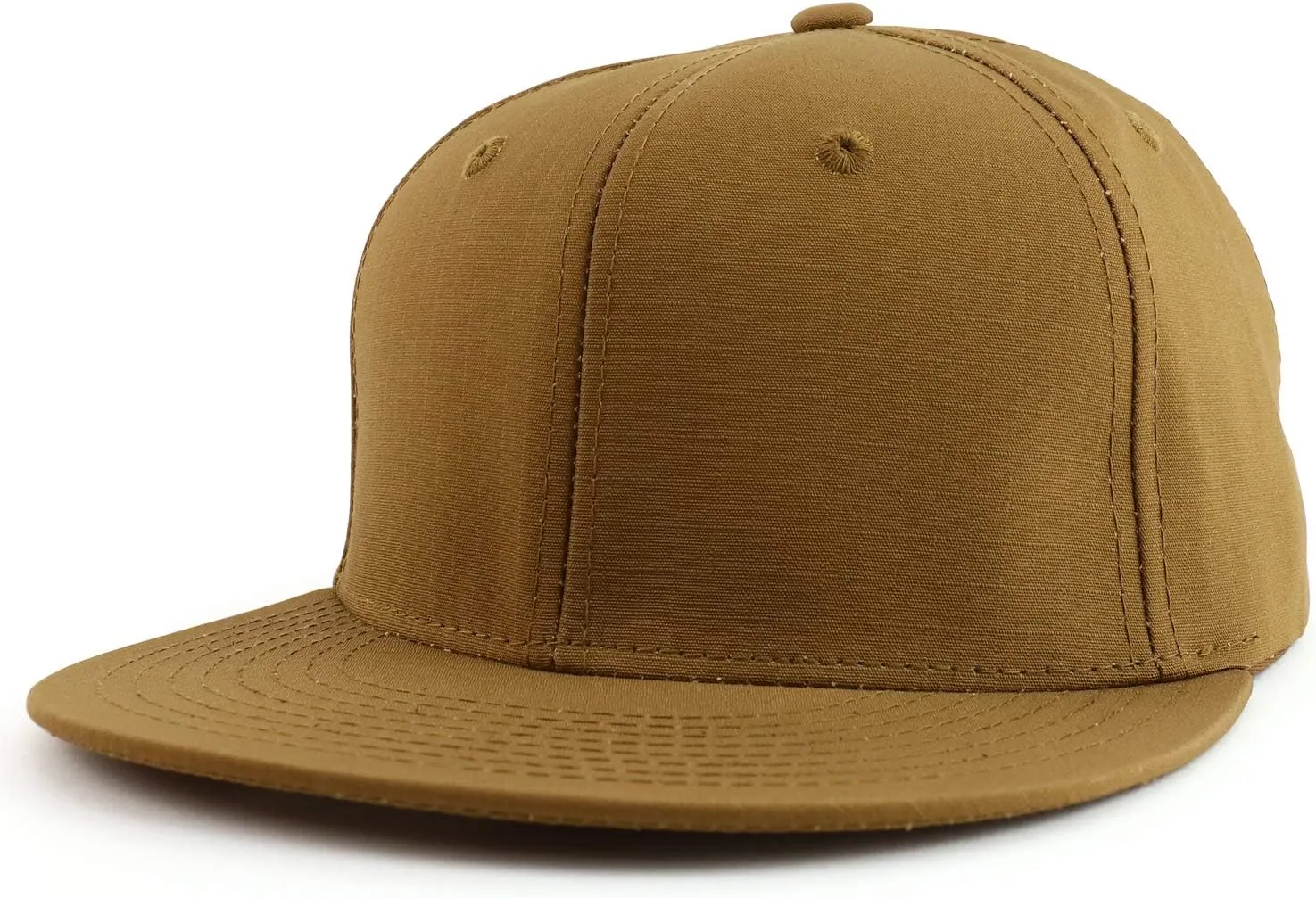 Cotton Ripstop Flatbill High Profile Snapback Baseball Cap