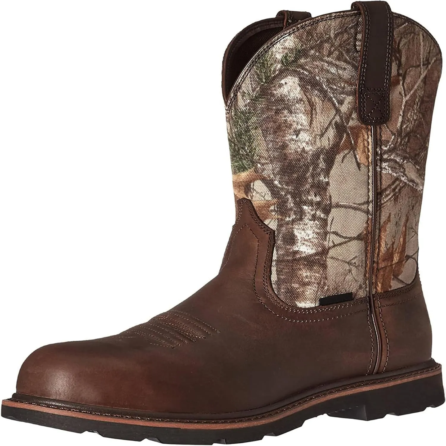 Cowboy Boots For Men Vintage Square Toe Chunky Block Heel Embroidered Traditional Country Lightweight Western Boots