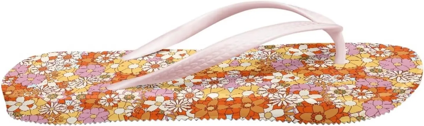 Creative Plant Print Flip Flops for Women Fit Comfort Flat Shower Sandals Lightweight Casual Ladies Slippers Beach Vacation Essentials