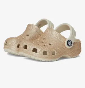 Crocs 206993-9AC-J2 Classic Glitter Clog K ChpG Champagne Glitter