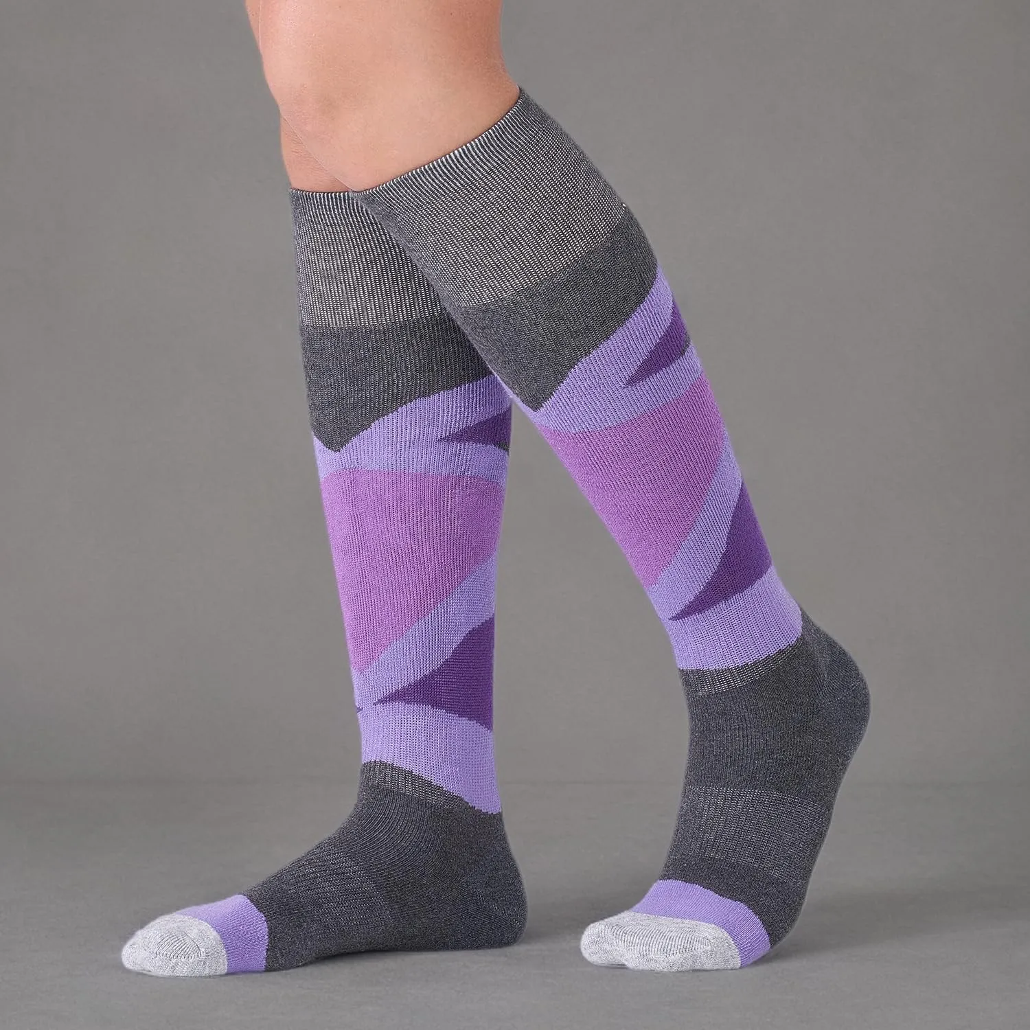 CS CELERSPORT 2/3 Pack Ski Socks for Womens and Mens with Full Cushion, Wool Winter Warm Socks for Skiing Snowboarding