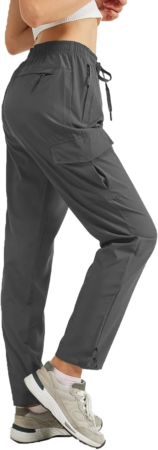 CT-Tebrun Women's Hiking Pants with Pocket Quick Dry Lightweight Cargo Pants Travel Hiking Runing Pants Outdoors