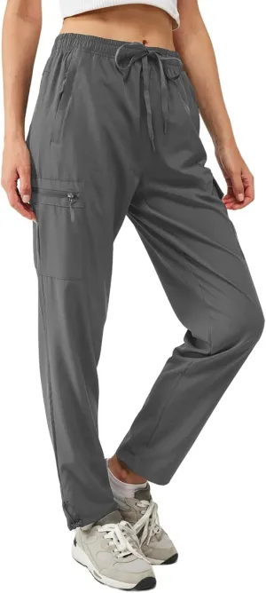 CT-Tebrun Women's Hiking Pants with Pocket Quick Dry Lightweight Cargo Pants Travel Hiking Runing Pants Outdoors