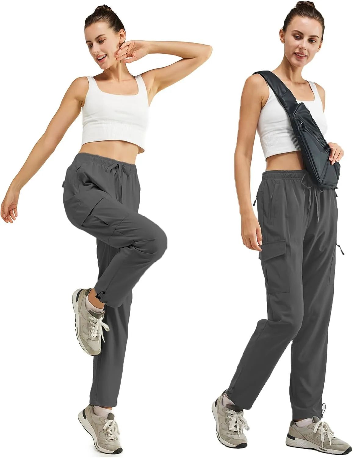 CT-Tebrun Women's Hiking Pants with Pocket Quick Dry Lightweight Cargo Pants Travel Hiking Runing Pants Outdoors