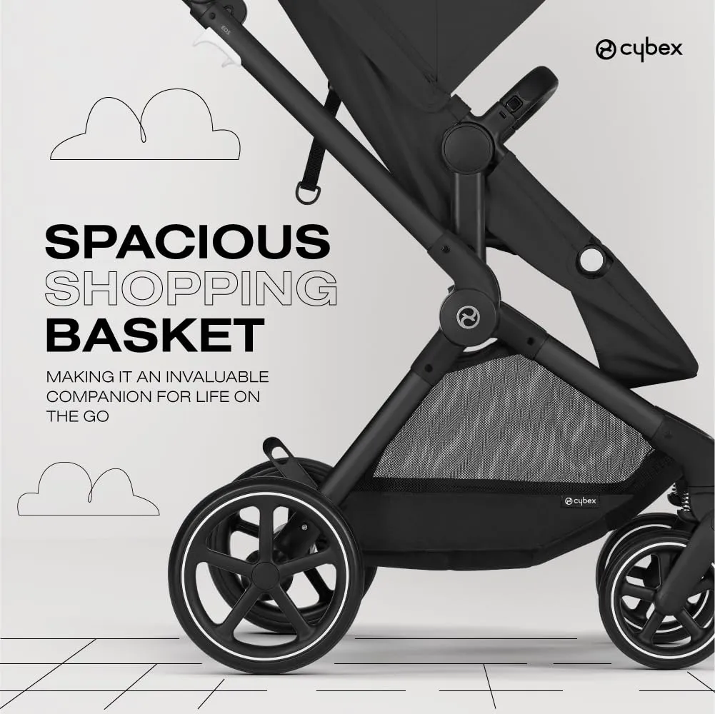 Cybex EOS 5-in-1 Travel System Stroller   Lightweight Aton G Infant Car Seat, Lava Grey
