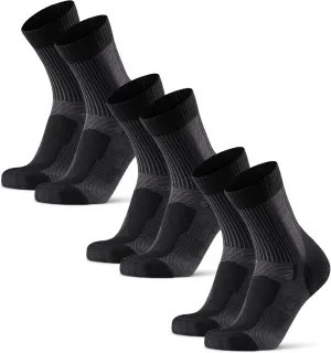 DANISH ENDURANCE Merino Wool Light Hiking Socks, Cushioned & Moisture Wicking Hiking Socks, Men, Women & Kids, 3 or 5 Pack