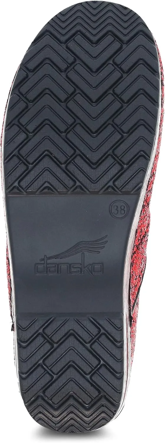 Dansko Professional Glitter Slip-On Clogs for Women - Rocker Sole and Arch Support for Comfort - Shiny and Stylish Glitter Uppers