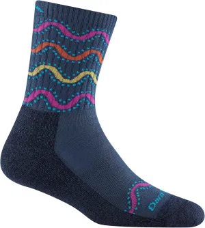 Darn Tough Vermont Womens Wandering Stripe Micro Crew Lightweight with Cushion