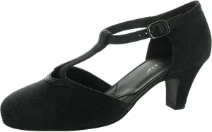 David Tate Womens Fantastic Glitter Leather Ankle Strap